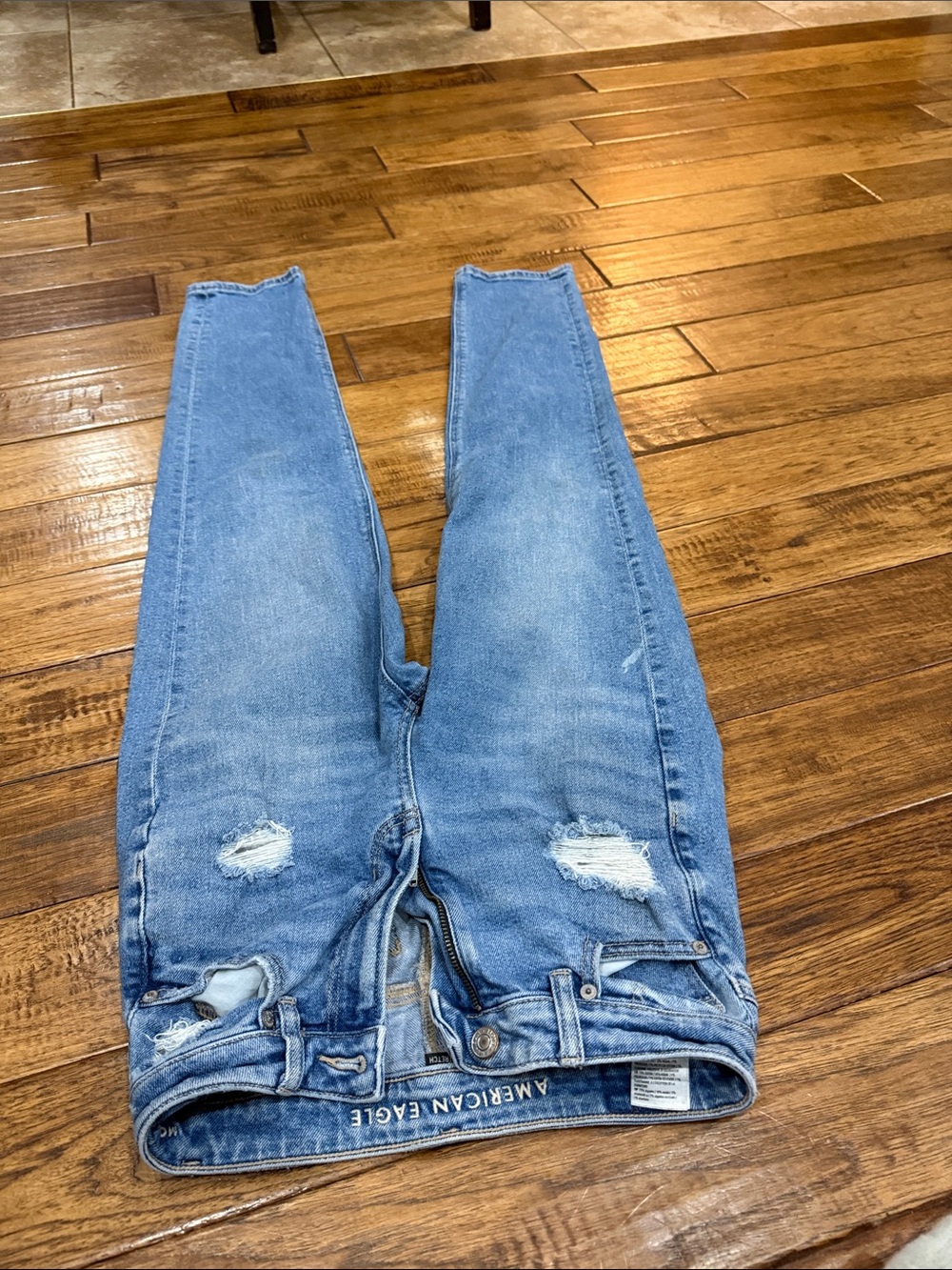 American Eagle Outfitters Light Blue Ripped Skinny Men’s Jeans